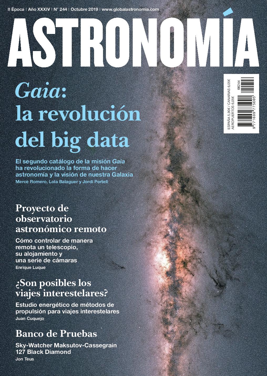 GAIA and ICC (IEEC-UB) on the cover of the Spanish magazine Astronomía